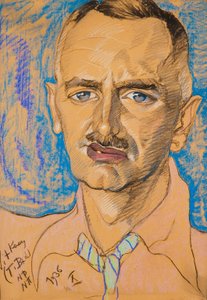 Portret van Mieczysław Gajewicz door Stanislaw Ignacy Witkiewicz